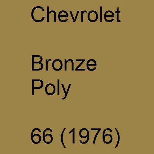 Chevrolet, Bronze Poly, 66 (1976).